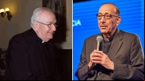 Los cardenales espau00f1oles Mons. Fernando Vu00e9rguez y Mons. Juan Josu00e9 Omella. Cru00e9dito: Legionarios de Cristo / CEE