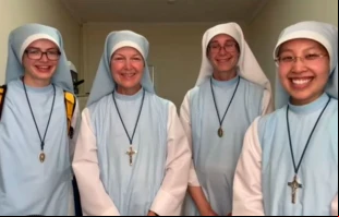 4 monjas comparten su intensa experiencia de fe en la Peregrinación Eucarística Nacional en EEUU. Crédito: EWTN News In Depth