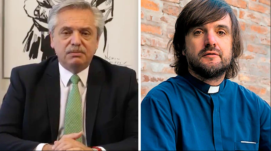 Alberto Fernu00e1ndez. Cru00e9dito: Casa Rosada (CC-BY-2.5-AR) / P. Josu00e9 Maru00eda Di Paola. Cru00e9dito: Twitter Padre Pepe.?w=200&h=150