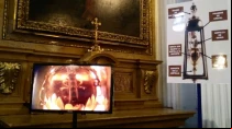 Ampolla con la sangre licuada de San Pantaleón en el convento de la Encarnación en Madrid.