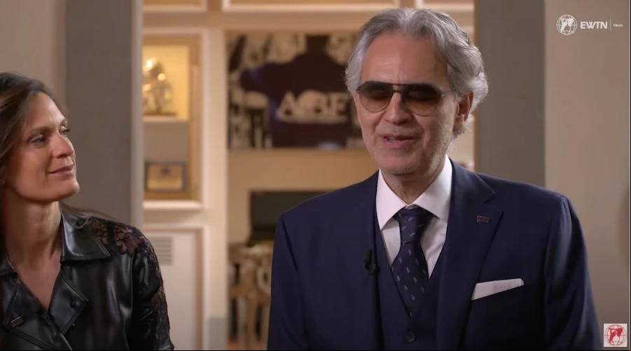 Veru00f3nica (izquierda) y Andrea Bocelli. Cru00e9dito: EWTN.?w=200&h=150