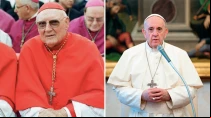 Cardenal Edward Cassidy / Papa Francisco. Cru00e9dito: Vatican Media