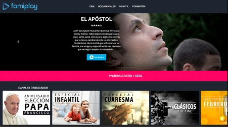 FAMIPLAY plataforma catu00f3lica de series y pelu00edculas ofrece 7 du00edas gratis