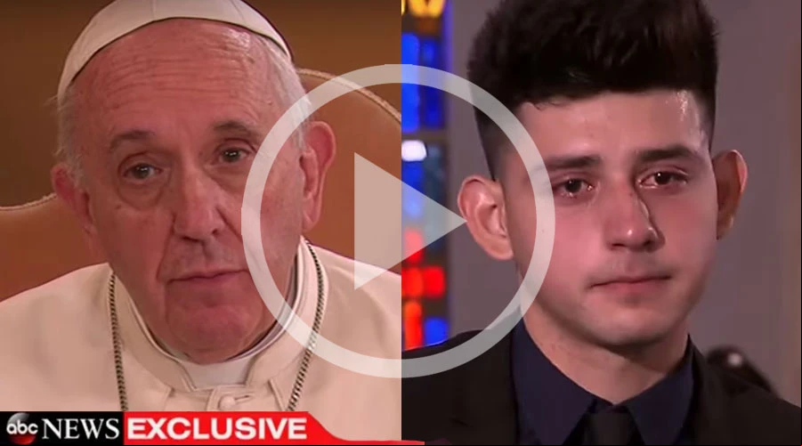 Papa Francisco y joven inmigrante mu00e9xicano - Foto: Captura de video?w=200&h=150