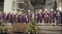 Funeral del hermano Biagio Conte. Cru00e9dito: Captura de video Arquidiu00f3cesis de Palermo