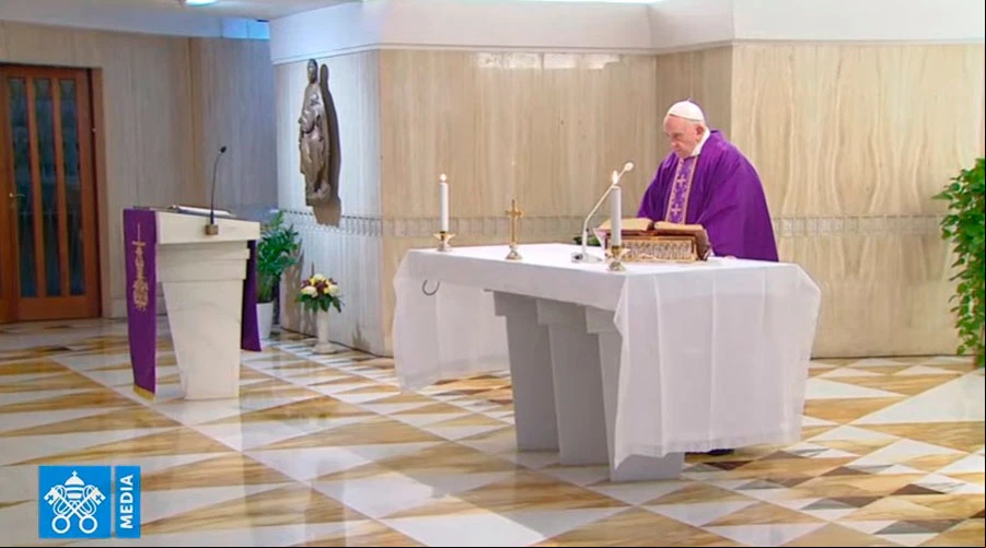 El Papa durante la Misa celebrada en Casa Santa Marta. Foto: Captura de Youtube?w=200&h=150