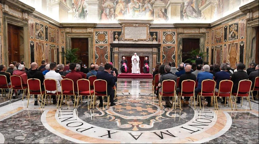 El Papa Francisco durante la audiencia. Foto: Vatican Media?w=200&h=150