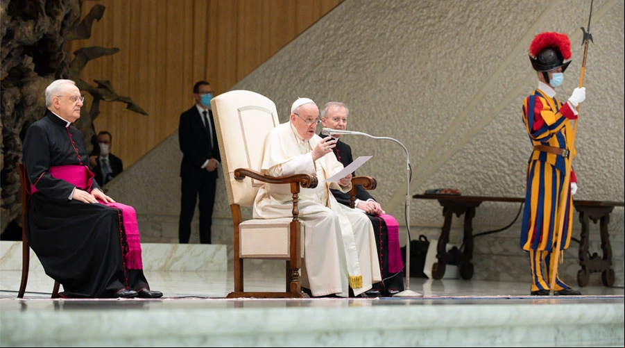 El Papa Francisco durante la Audiencia General. Foto: Vatican Media?w=200&h=150