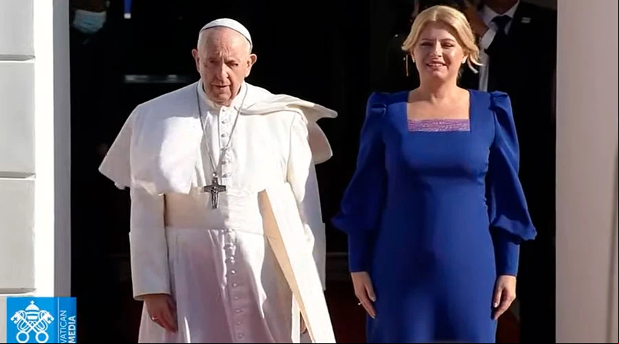 El Papa Francisco y la presidenta de Eslovaquia, Zuzana u010caputovu00e1. Cru00e9dito: Vatican Media (captura de video)?w=200&h=150