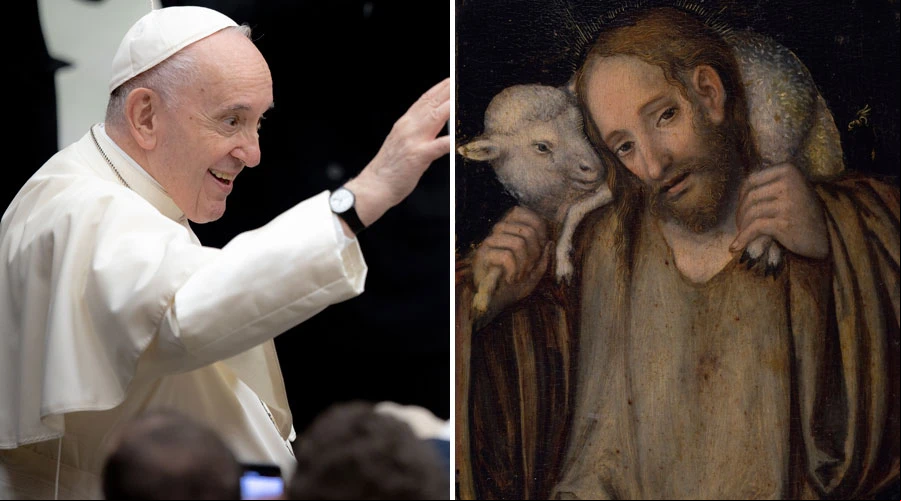 Papa Francisco. Cru00e9dito: Daniel Ibu00e1u00f1ez - ACI Prensa / Imagen del Buen Pastor en el du00edptico entregado a los obispos de la CEI?w=200&h=150