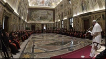 El Papa Francisco con la Curia Roma. Foto: Vatican Media / ACI Prensa 