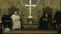El Papa junto al Patriarca ortodoxo de Georgia. Foto: Captura de Youtube 