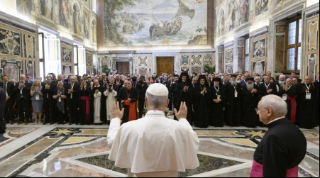 Papa León XIV saluda a los participantes del Simposio “Nicea y la Iglesia del Tercer Milenio: Hacia la Unidad Católico-Ortodoxa”