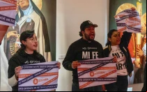 Manifestación en la exposición la “Venida del Señor”.