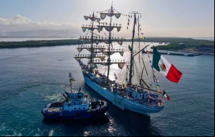 Buque Escuela “Cuauhtémoc”. Crédito: Secretaría de Marina
