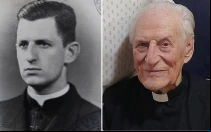 Cardenal Karlic en su juventud y actualmente