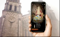 Imagen promocional de la App Luzea, disponible en el Santuario de Covadonga en España.