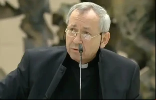 P. Marko Rupnik. Crédito: Captura de video / Vatican Media.