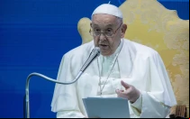 El Papa Francisco durante el evento “Estados Generales de Natalidad” este 10 de mayo