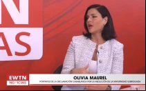 Olivia Maurel en la entrevista con EWTN Noticias.