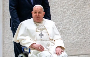 El Papa Francisco en el Vaticano. Crédito: Daniel Ibáñez / EWTN News.