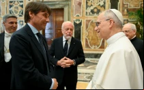 El Papa León XIV recibe al equipo de fútbol del Nápoles