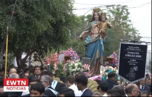 Procesión de María Auxiliadora. Crédito: EWTN Noticias.