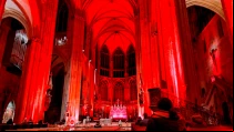Catedral de Ratisbona, Alemania, durante la celebración de la #RedWeek.