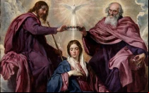 Pintura de la Coronación de la Virgen.