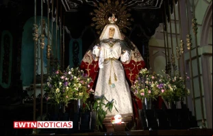 Nuestra Señora de la Piedad, una de las imágenes de la Semana Santa de Lima 2025 Crédito: EWTN Noticias.