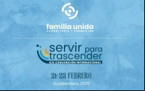 Afiche de la conferencia internacional "Servir para Trascender".