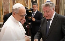 Rabino Skorka con el Papa León XIV