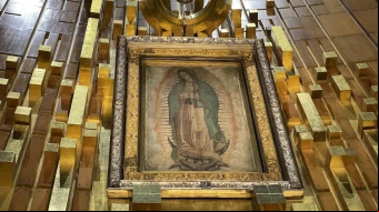 Imagen original de Nuestra Señora de Guadalupe, conservada en la Basílica de Guadalupe en Ciudad de México.